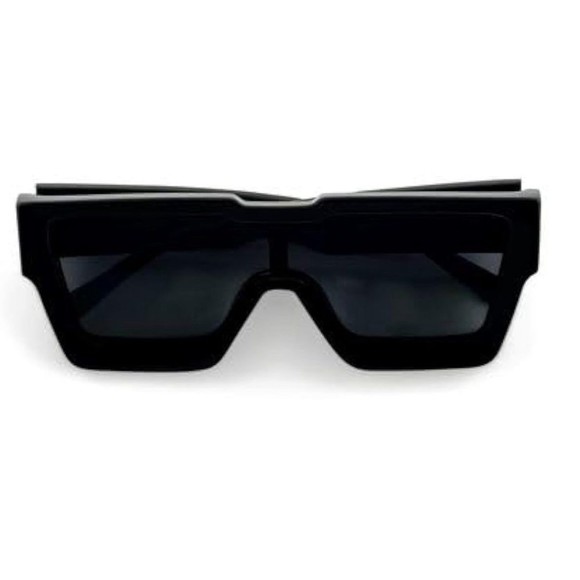 Black Sunglasses Large Oversized XL Square Lady Women Retro Vintage SHADZ - Picture 2 of 10